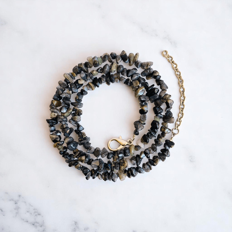 Snowflake Necklace | Snowflake Obsidian Stone – For All | Includes: Necklace