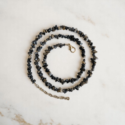 Snowflake Necklace | Snowflake Obsidian Stone – For All | Includes: Necklace