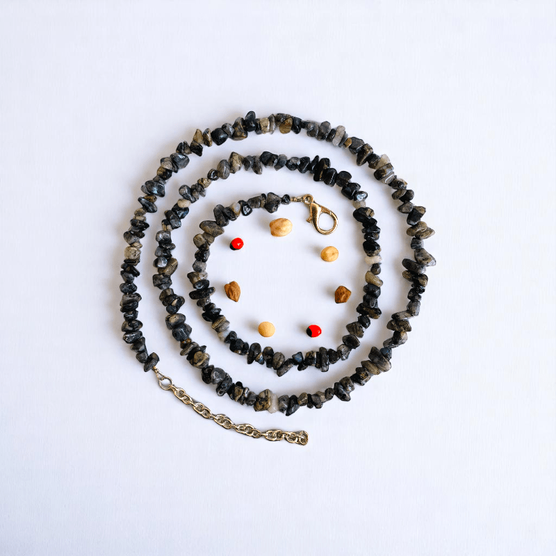 Snowflake Necklace | Snowflake Obsidian Stone – For All | Includes: Necklace