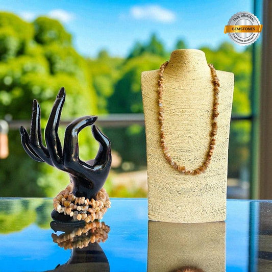 Moon Necklace | Peach Moon Stone – For All | Includes: Necklace