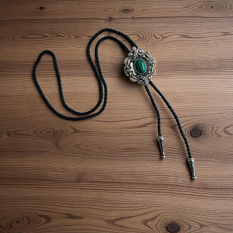 Healing Bolo Tie | Malachite - For Unisex | Includes: Bolo Tie