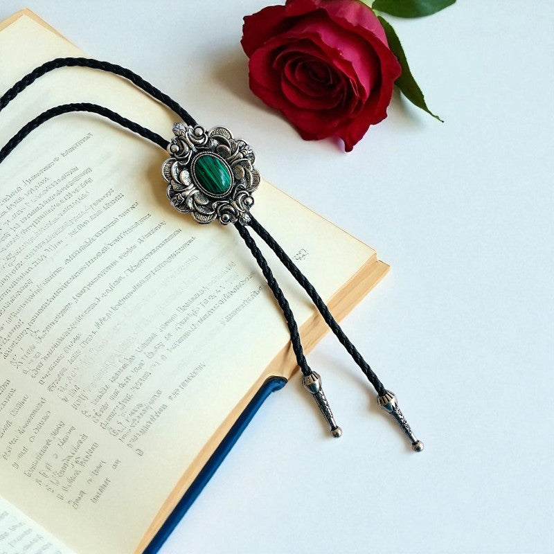 Healing Bolo Tie | Malachite - For Unisex | Includes: Bolo Tie