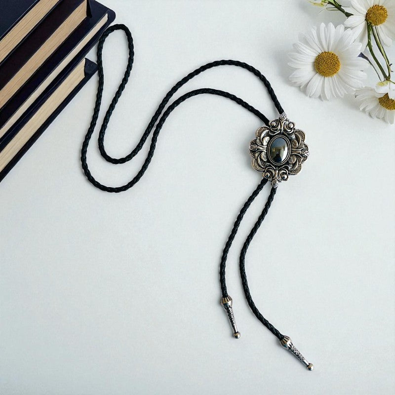 Classic Bolo Tie | Grey Stone - For Unisex | Includes: Bolo Tie