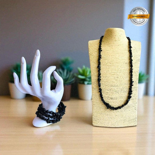 Black Obsidian Necklace | Black Obsidian Stone – For All | Includes: Necklace