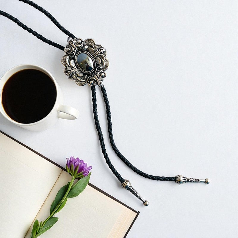 Classic Bolo Tie | Grey Stone - For Unisex | Includes: Bolo Tie