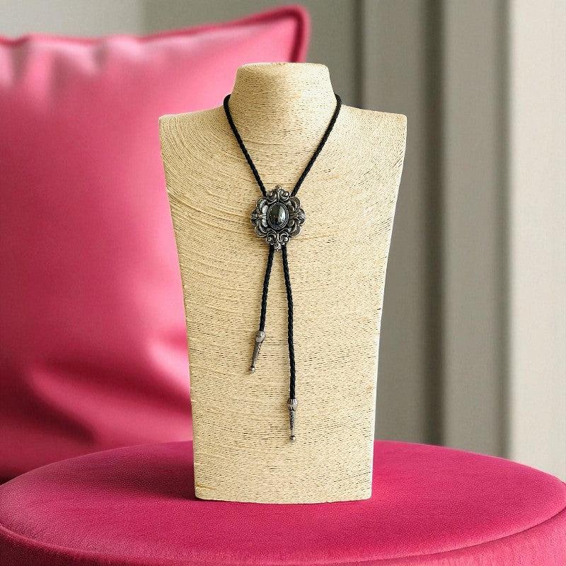 Classic Bolo Tie | Grey Stone - For Unisex | Includes: Bolo Tie