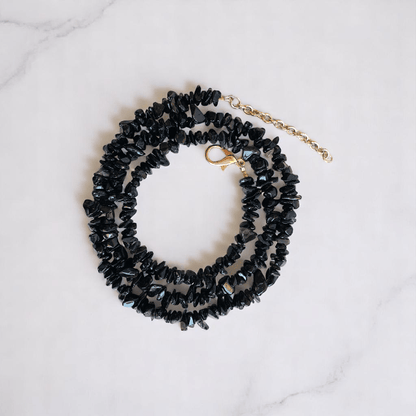 Black Obsidian Necklace | Black Obsidian Stone – For All | Includes: Necklace