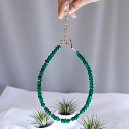 Serene Steps Anklet | 925 Silver & Aventurine Stone - For Women | Includes: Anklet
