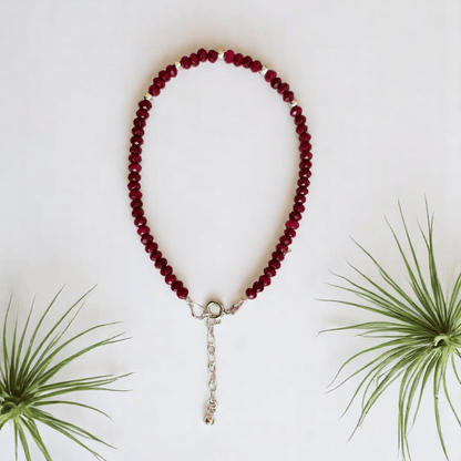 Passion Pulse Anklet | 925 Silver & Onyx stone - For Women | Includes: Anklet