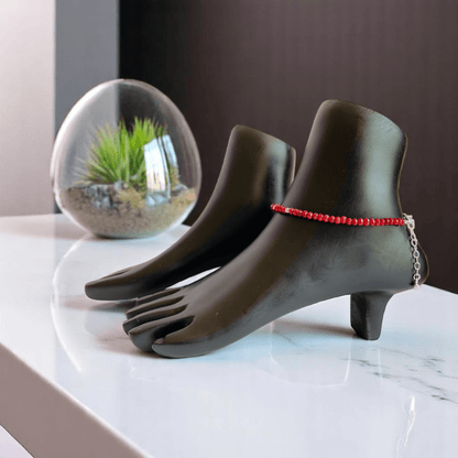 Passion Pulse Anklet | 925 Silver & Onyx stone - For Women | Includes: Anklet