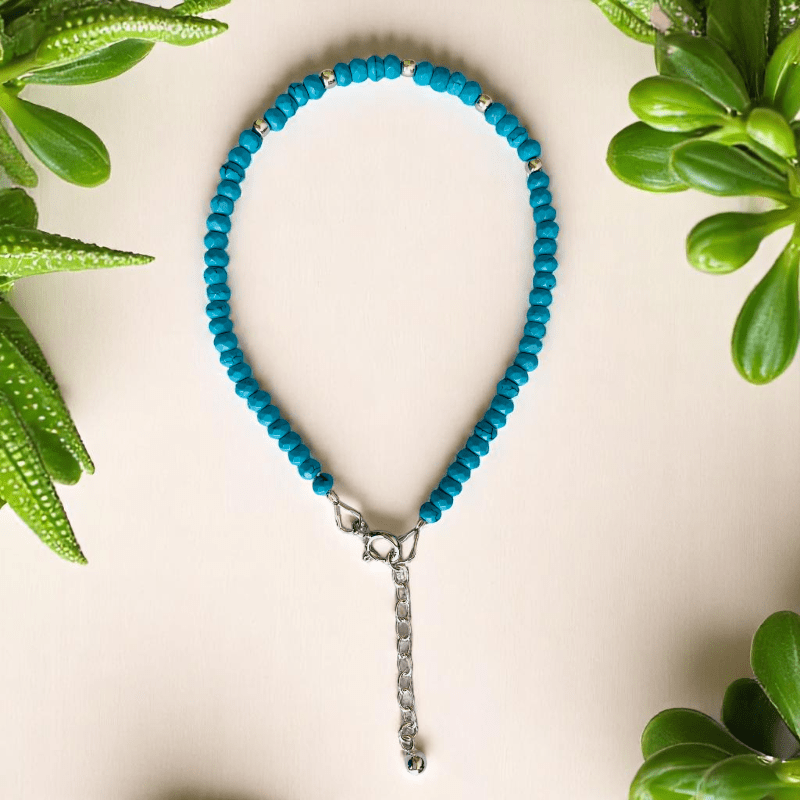 Turquoise Trail Anklet | 925 Silver & Turquoise Stone - For Women | Includes: Anklet