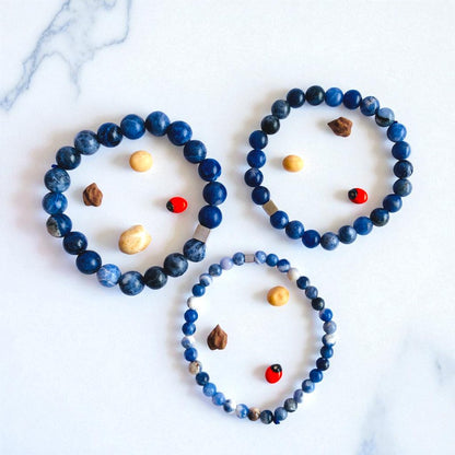 Calm Layered Bracelets | Sodalite - For Men | Includes: Bracelets (Set of 3)