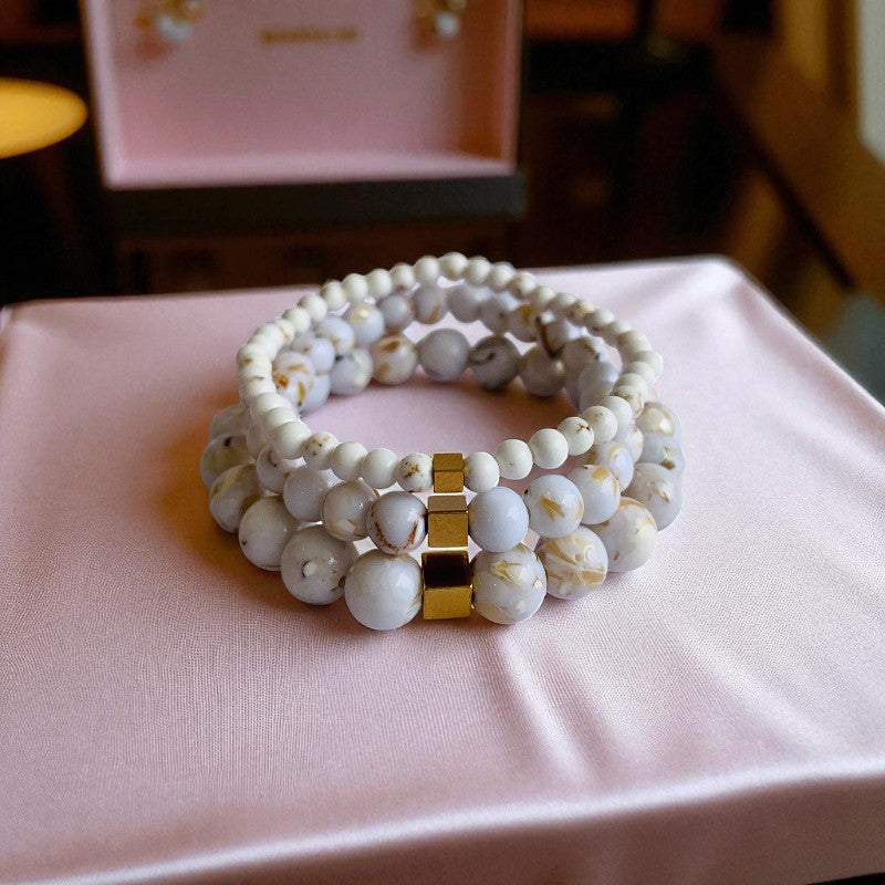 Purity Layered Bracelets | Mother of Pearl (MOP) - For Men | Includes: Bracelets (Set of 3)