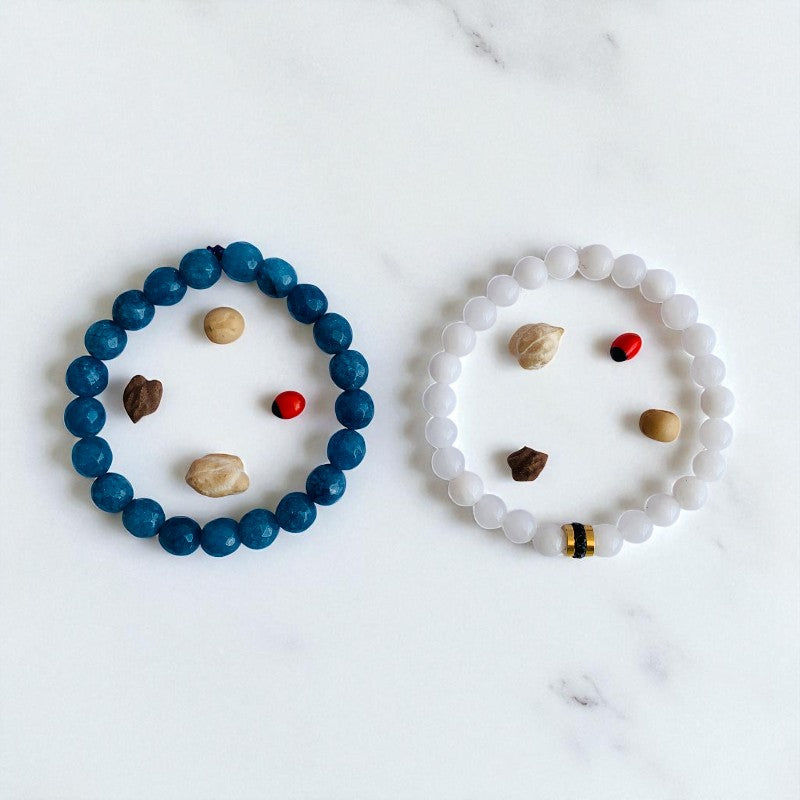 Tranquil Duo | Blue & White Quartz - For Women | Includes: Bracelets (Set of 2)