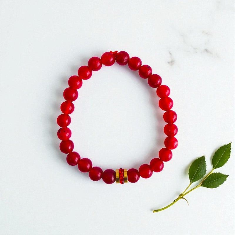 Grounded Duo | Red & Brown Quartz - For Women | Includes: Bracelets (Set of 2)