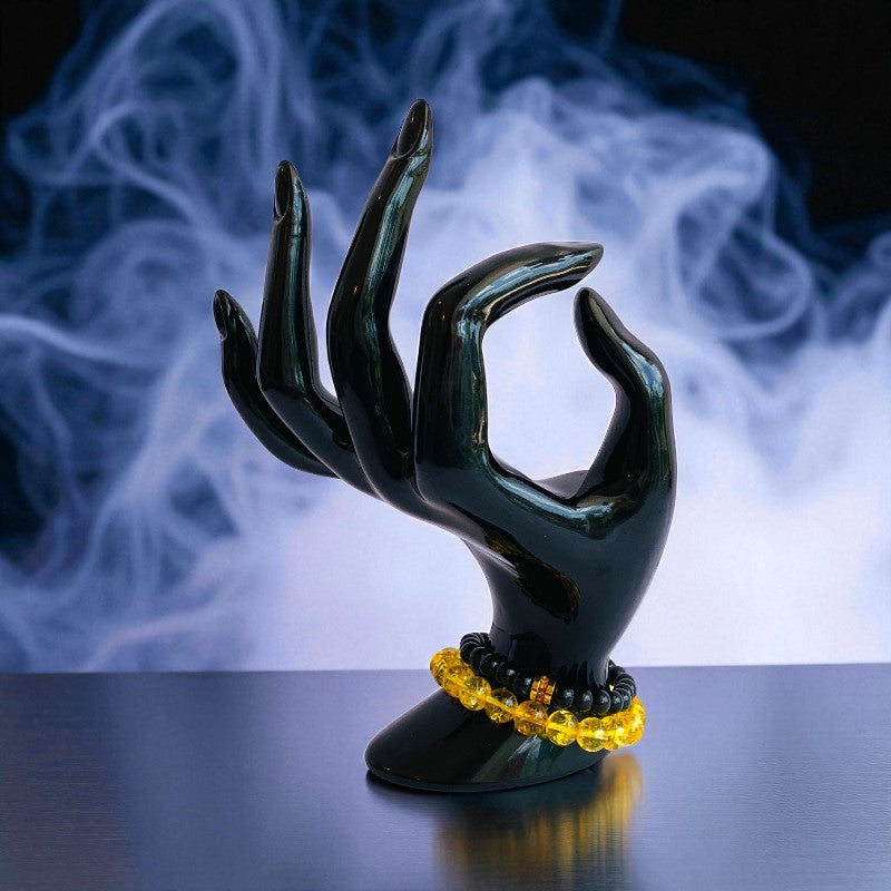 Radiant Duo | Citrine & Obsidian - For Women | Includes: Bracelets (Set of 2)