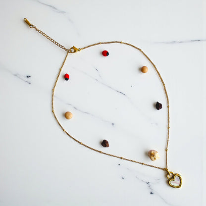 BW Double-Sided Necklace | 18K PVD Gold Plated - For Women | Includes: Necklace