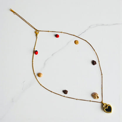 BW Double-Sided Necklace | 18K PVD Gold Plated - For Women | Includes: Necklace