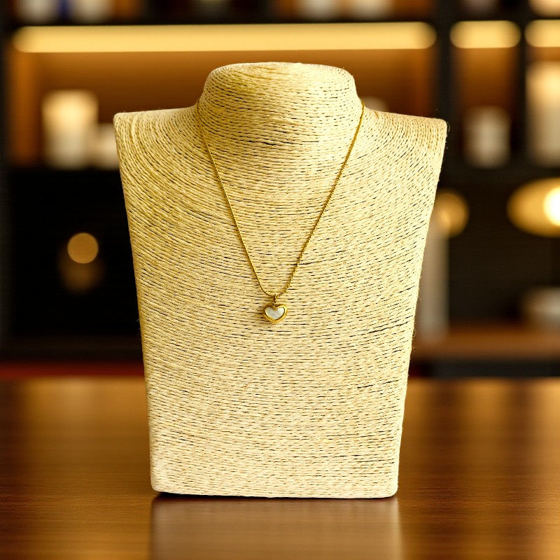 Sea Shell Heart Necklace | 18K PVD Gold Plated - For Women | Includes: Necklace
