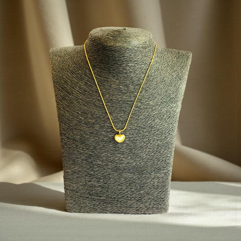 Sea Shell Heart Necklace | 18K PVD Gold Plated - For Women | Includes: Necklace