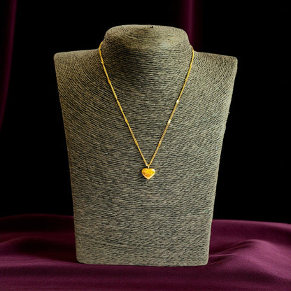 Love Heart Necklace | 18K PVD Gold Plated - For Women | Includes: Necklace