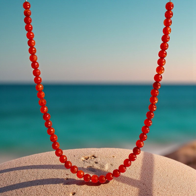 Bold Vitality Necklace | Carnelian - For Women | Includes: Necklace