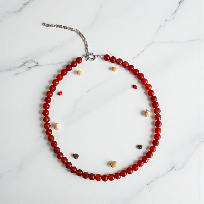 Bold Vitality Necklace | Carnelian - For Women | Includes: Necklace