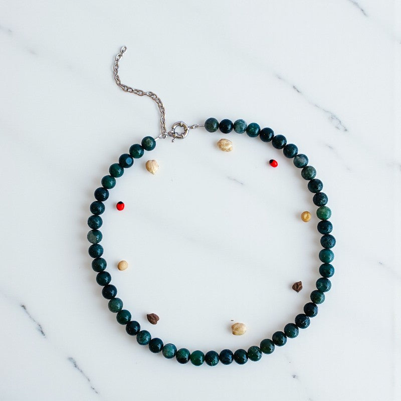 Bold Growth Necklace | Moss Agate - For Women | Includes: Necklace