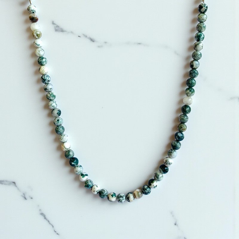 Bold Balance Necklace | Tree Agate - For Women | Includes: Necklace