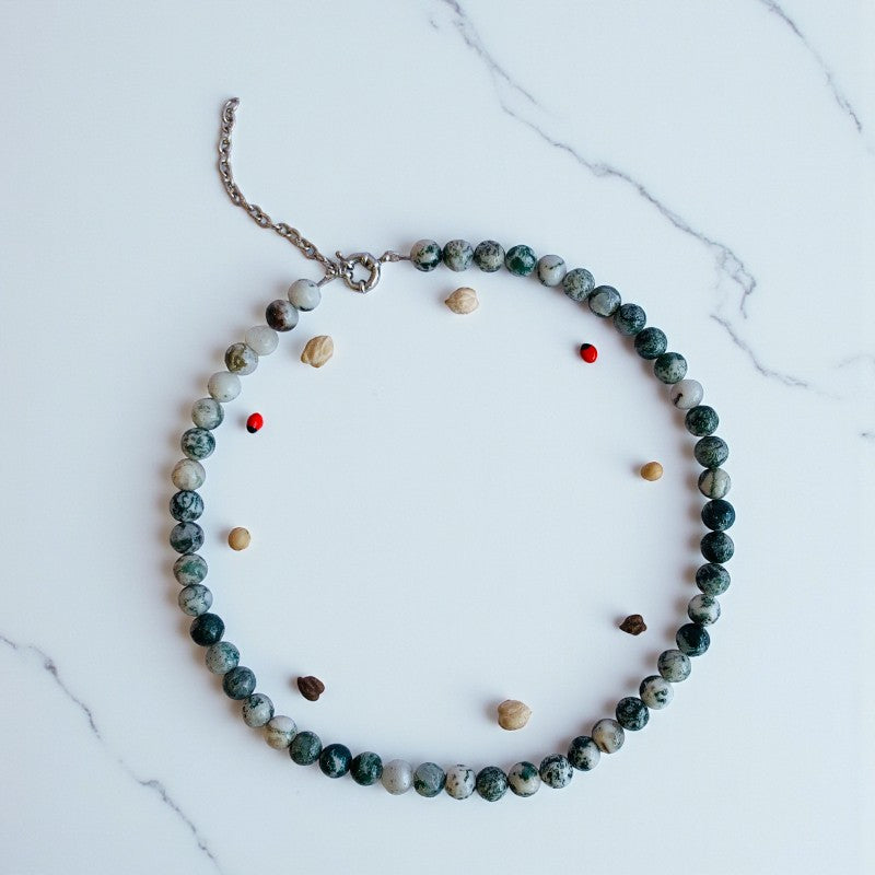 Bold Balance Necklace | Tree Agate - For Women | Includes: Necklace