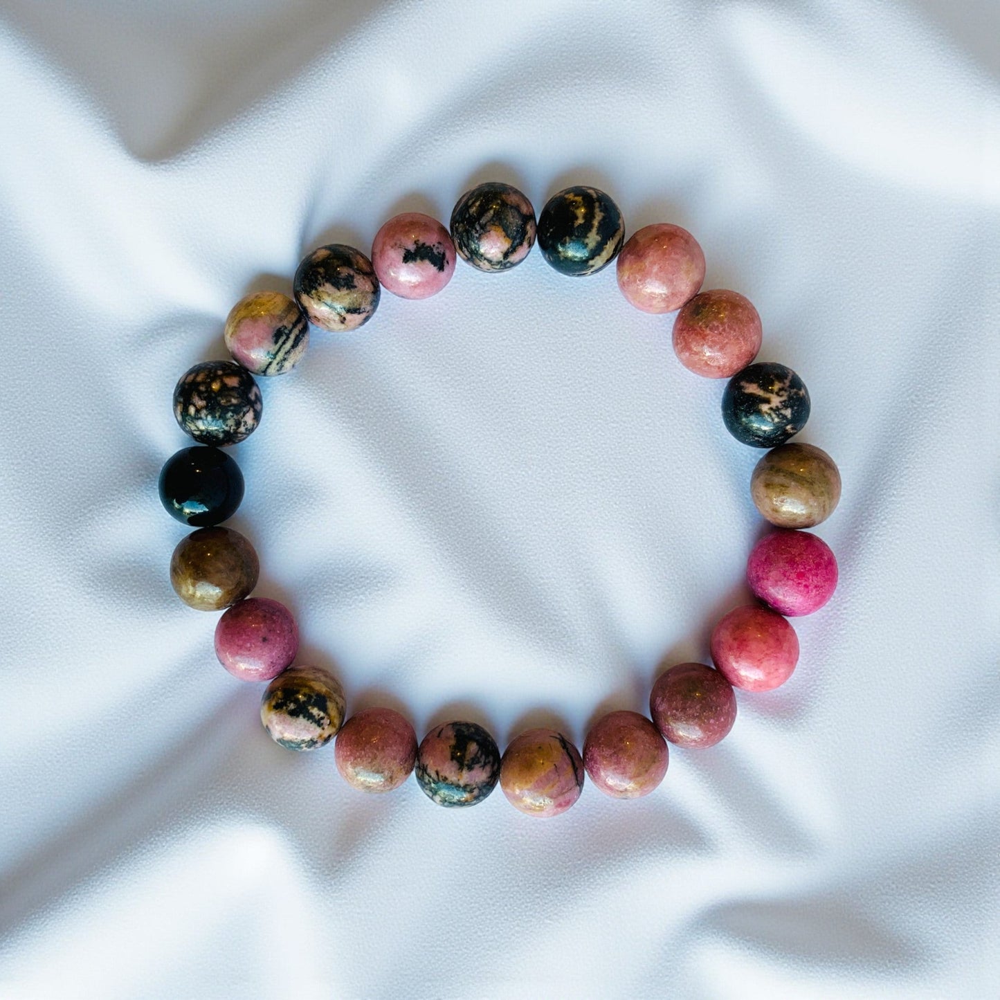 Compassion Stacked Bracelets | Rhodonite - For Unisex | Includes: Bracelets (Set of 2)