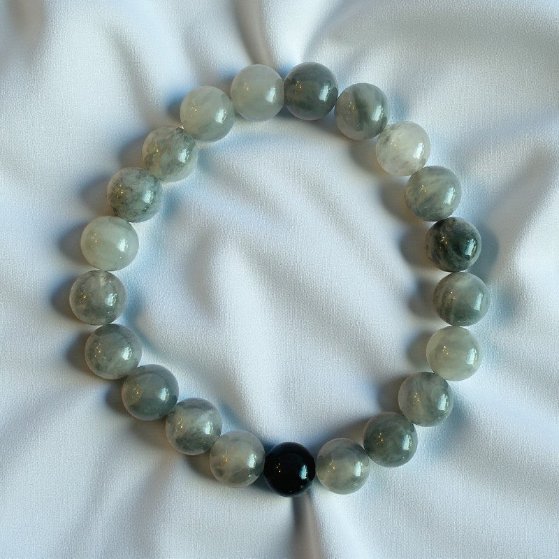 Stability Stacked Bracelets | Grey Agate - For Unisex | Includes: Bracelets (Set of 2)