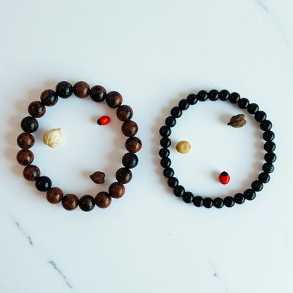 Grace Stacked Bracelets | Gold Swan Stone - For Unisex | Includes: Bracelets (Set of 2)