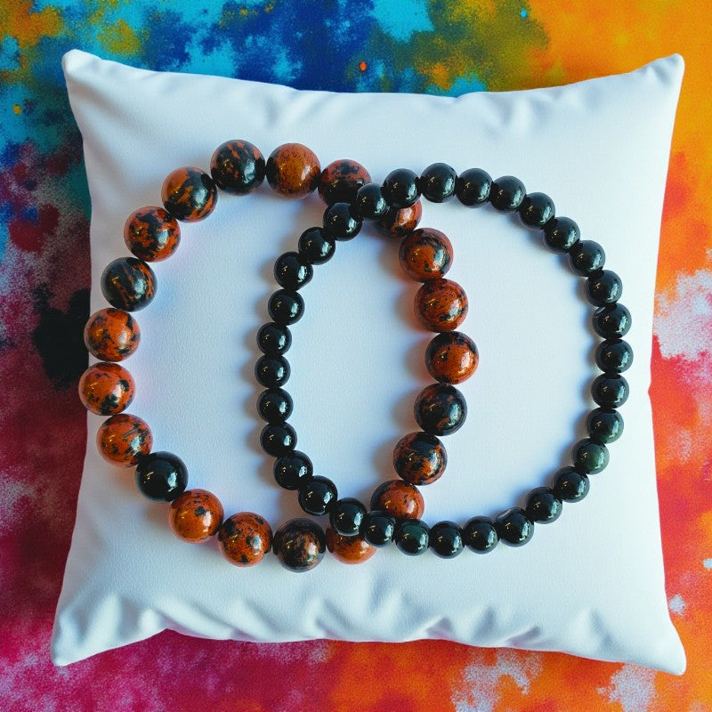 Grace Stacked Bracelets | Gold Swan Stone - For Unisex | Includes: Bracelets (Set of 2)