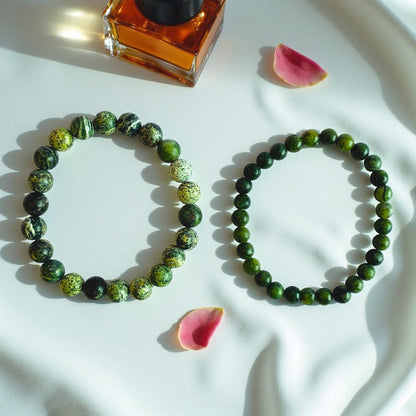 Endurance Stacked Bracelets | Rhyolite - For Unisex | Includes: Bracelets (Set of 2)