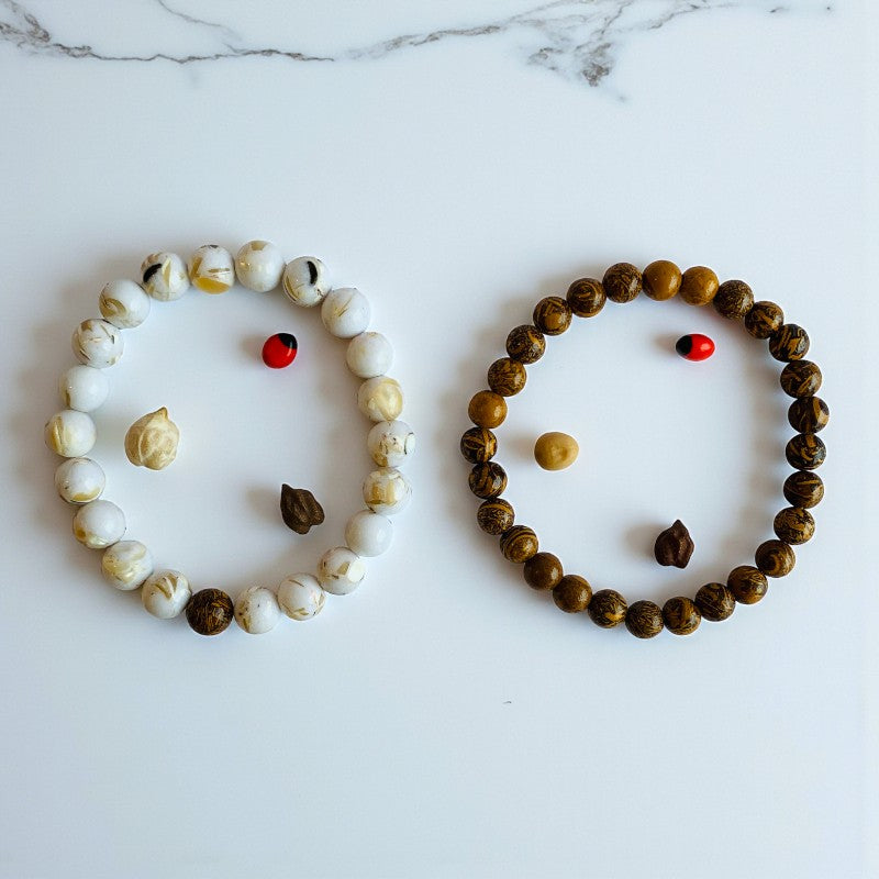 Purity Stacked Bracelets | Mother of Pearl - For Unisex | Includes: Bracelets (Set of 2)