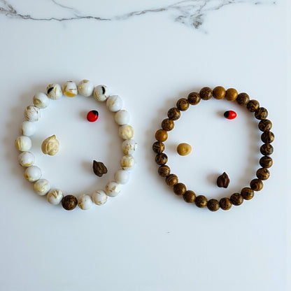 Purity Stacked Bracelets | Mother of Pearl - For Unisex | Includes: Bracelets (Set of 2)