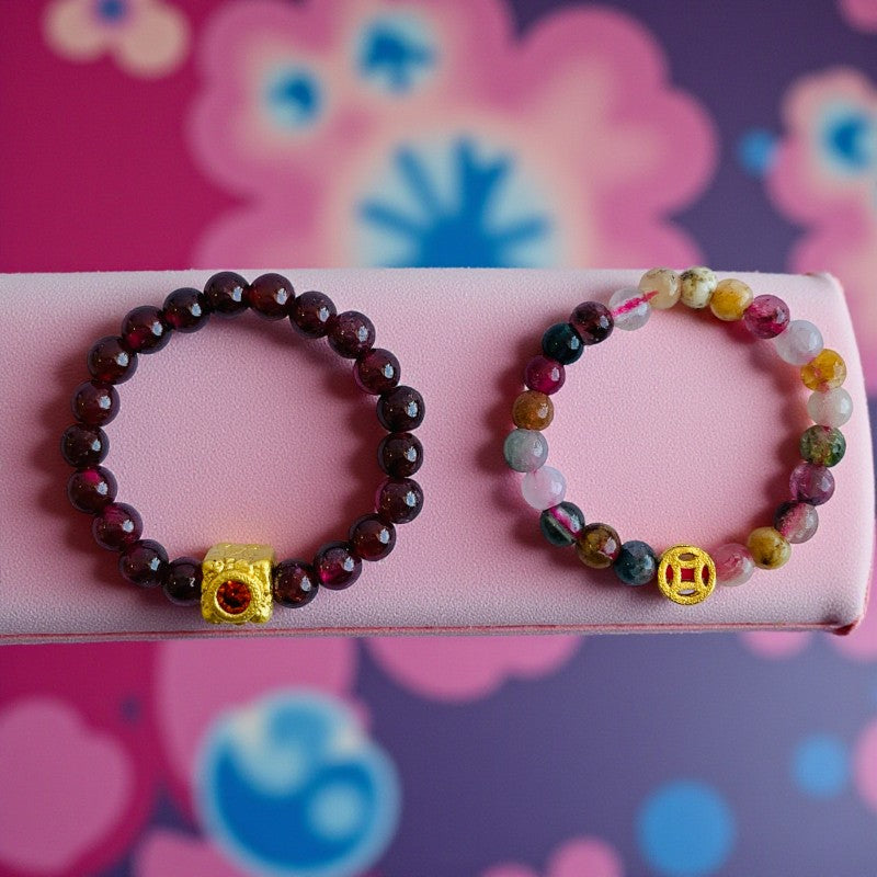 Flexi Modern Rings | Carnelian Gemstones - For Women | Includes: Rings (Set of 2)