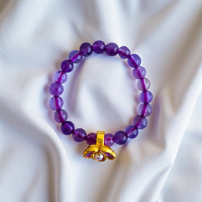 Flexi Modern Rings | Amethyst Gemstones - For Women | Includes: Rings (Set of 2)