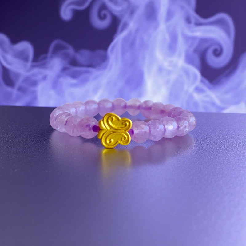 Flexi Modern Rings | Amethyst Gemstones - For Women | Includes: Rings (Set of 2)