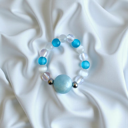 Flexi Modern Rings | Apatite Gemstones - For Women | Includes: Rings (Set of 2)