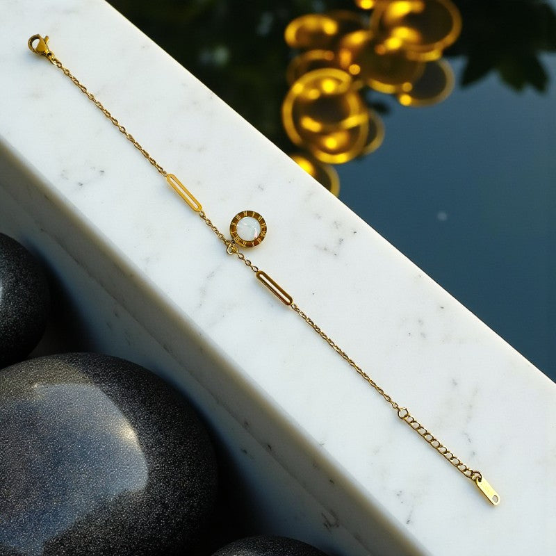 Roman Dainty Bracelet | 18K PVD Gold Plated - For Women | Includes: Bracelet