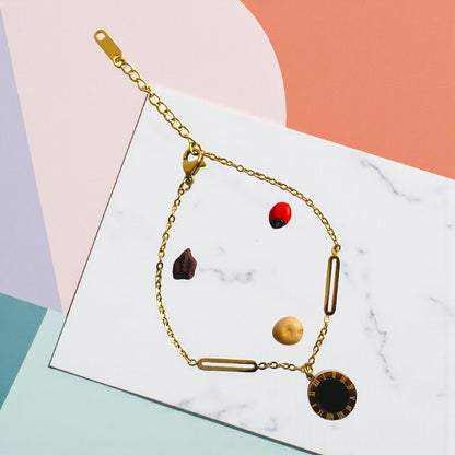 Roman Dainty Bracelet | 18K PVD Gold Plated - For Women | Includes: Bracelet