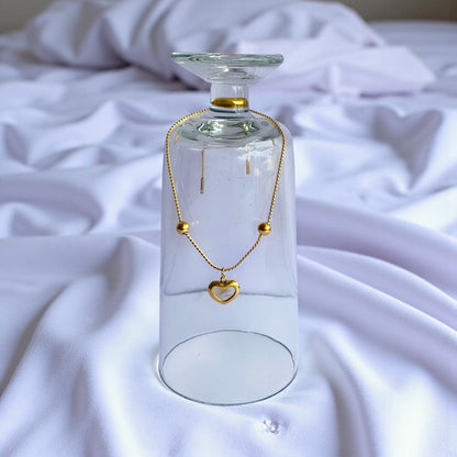 Shell Heart Dainty Bracelet | 18K PVD Gold Plated - For Women | Includes: Bracelet