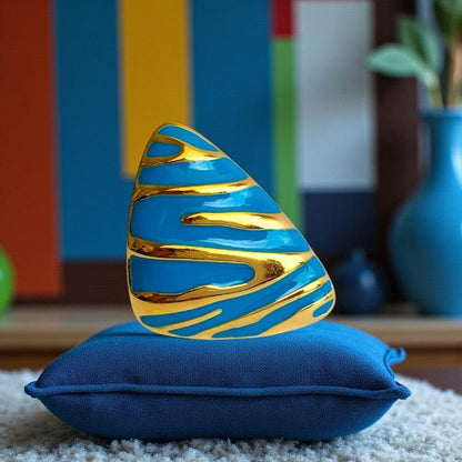 Blue Triangle Chunky Ring| 18K PVD Gold Plated - For Women | Includes: Ring