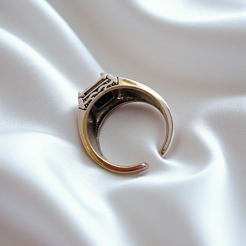 Mystic Strength Ring | Black Zircon - For Men | Includes: Ring