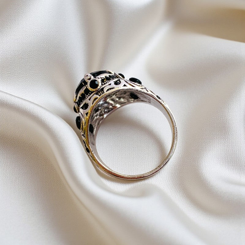 Esoteric Courage Ring | Black Zircon - For Men | Includes: Ring