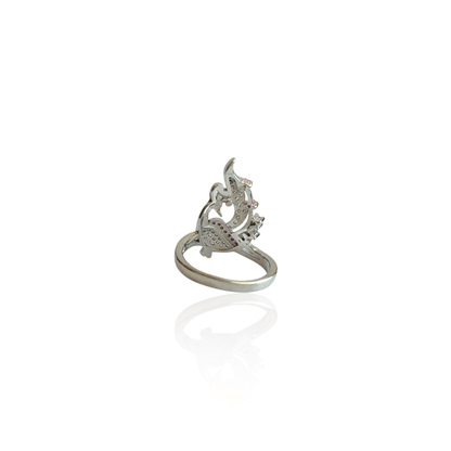 Peacock Grace Ring | 925 Silver & Zircon - For Women | Includes: Ring
