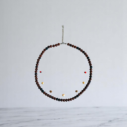 Rooted Strength Necklace | Mahogany Obsidian Stone | Unisex