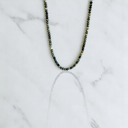 Spider Web Necklace | Spider Web Jasper Stone | Unisex